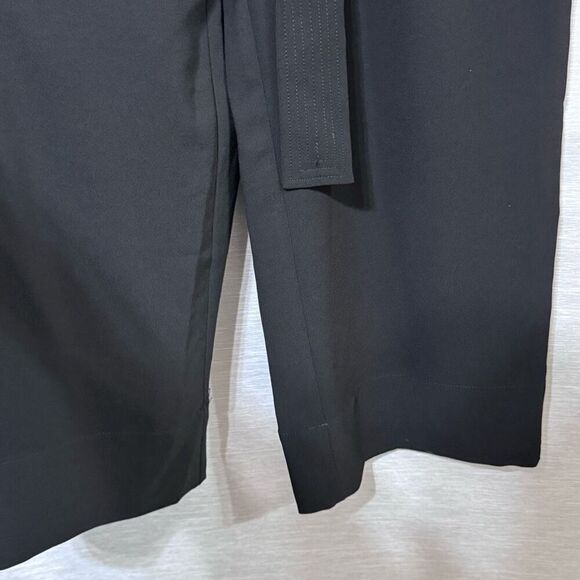 Madewell Tie Waist Huston Pull On Crop Pants In Black SZ small - Picture 6 of 12